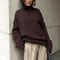 Autumn Oversized HighCollar Knitted Sweater Vintage Soft Pullover For Winter Warmth 4
