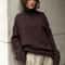 Autumn Oversized HighCollar Knitted Sweater Vintage Soft Pullover For Winter Warmth 6