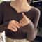 2025 Basic VNeck Chic Pullover Slim Ribbed Knitted Sweater For Autumn Winter 9