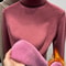 Thicken Velvet Turtleneck Sweater Korean Fashion Lined Warm Knitted Pullover Winter Jersey Jumper 1