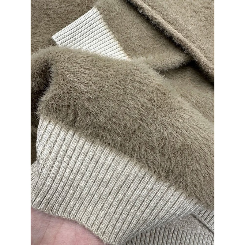 Thicken Velvet Turtleneck Sweater Korean Fashion Lined Warm Knitted Pullover Winter Jersey Jumper 4