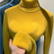 Thicken Velvet Turtleneck Sweater Korean Fashion Lined Warm Knitted Pullover Winter Jersey Jumper 10