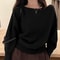 300g Thick Batwing Long Sleeve Pullover Korean Fashion OffShoulder Sweater Loose Autumn Outwear 2