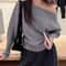 300g Thick Batwing Long Sleeve Pullover Korean Fashion OffShoulder Sweater Loose Autumn Outwear 6