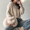 Autumn Hooded Short Cardigan ZipUp Knitted Winter Sweater For Women 1