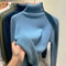 Elegant Thicken VelvetLined Turtleneck Sweater Slim Knit Pullover Warm Winter Jumper 11