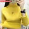 Elegant Thicken VelvetLined Turtleneck Sweater Slim Knit Pullover Warm Winter Jumper 24