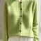 Womens 100 Merino Wool ONeck Cardigan Soft CashmereTouch OL Buttoned Knitwear 9