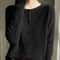 Womens 100 Merino Wool ONeck Cardigan Soft CashmereTouch OL Buttoned Knitwear 8