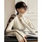 High Neck Knitted Sweater Trendy AutumnWinter Color Blocking Slim Fit Pullover For Women 5