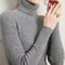 2026 Simple Womens Turtleneck Sweater Winter Fashion Elastic Knit Pullover Casual Solid Jumper 2
