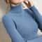2026 Simple Womens Turtleneck Sweater Winter Fashion Elastic Knit Pullover Casual Solid Jumper 5