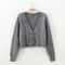 VNeck Cropped Cardigan Korean Fashion Twist Knitted Sweater Coat For Autumn Winter 9