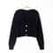 VNeck Cropped Cardigan Korean Fashion Twist Knitted Sweater Coat For Autumn Winter 5
