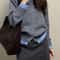 Autumn And Winter Fashion Womans Gray Soft Knitted Sweater Casual Versatile ButtonUp Cardigan Jack 0