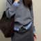 Autumn And Winter Fashion Womans Gray Soft Knitted Sweater Casual Versatile ButtonUp Cardigan Jack 5