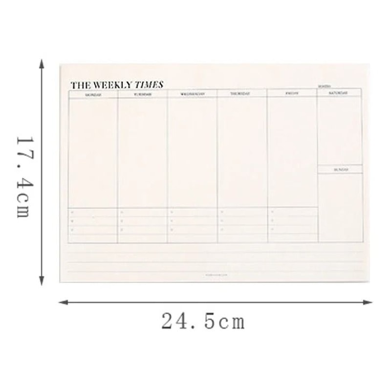 Weekly Monthly Undated Agenda Notebook Professional Study Planner Korean Stationery For Office A 3