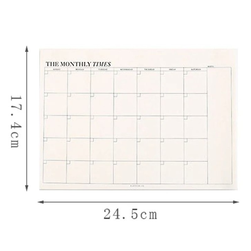 Weekly Monthly Undated Agenda Notebook Professional Study Planner Korean Stationery For Office A 5