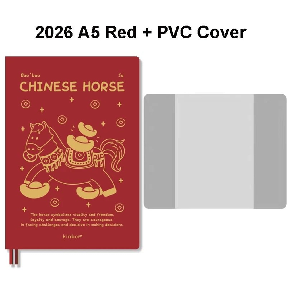 New Kinbor 2026 Annual Yearly Planner Premium 52g BaChuan Paper A5A6 Notebook For Weekly Monthly 17