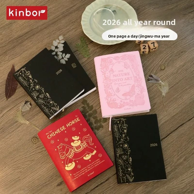 New Kinbor 2026 Annual Yearly Planner Premium 52g BaChuan Paper A5A6 Notebook For Weekly Monthly 1