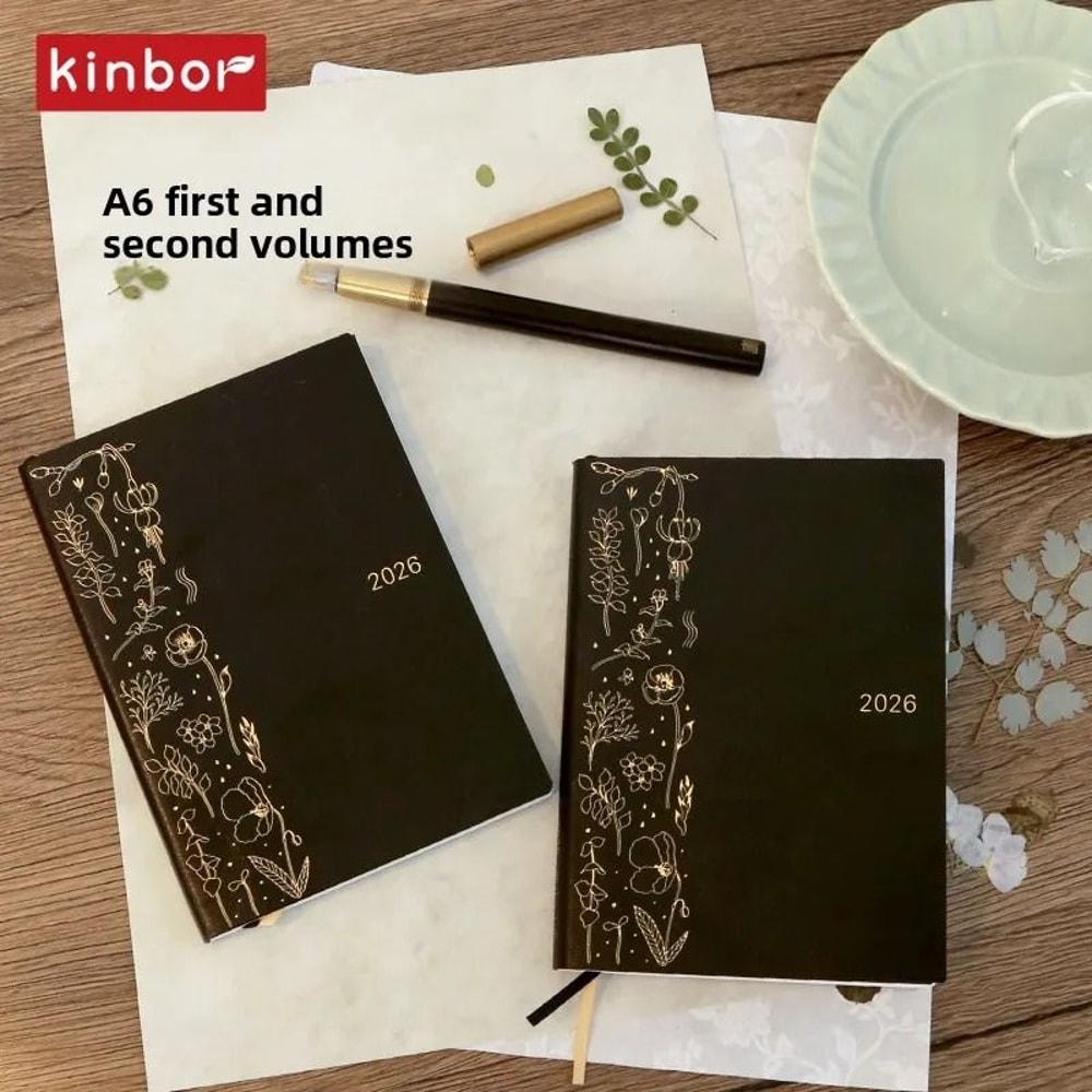 New Kinbor 2026 Annual Yearly Planner Premium 52g BaChuan Paper A5A6 Notebook For Weekly Monthly 4