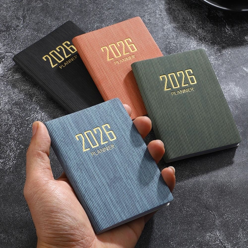 2026 A7 English Pocket Planner Mini Portable Daily Schedule Book 128Page Thin Weekly Calendar 1