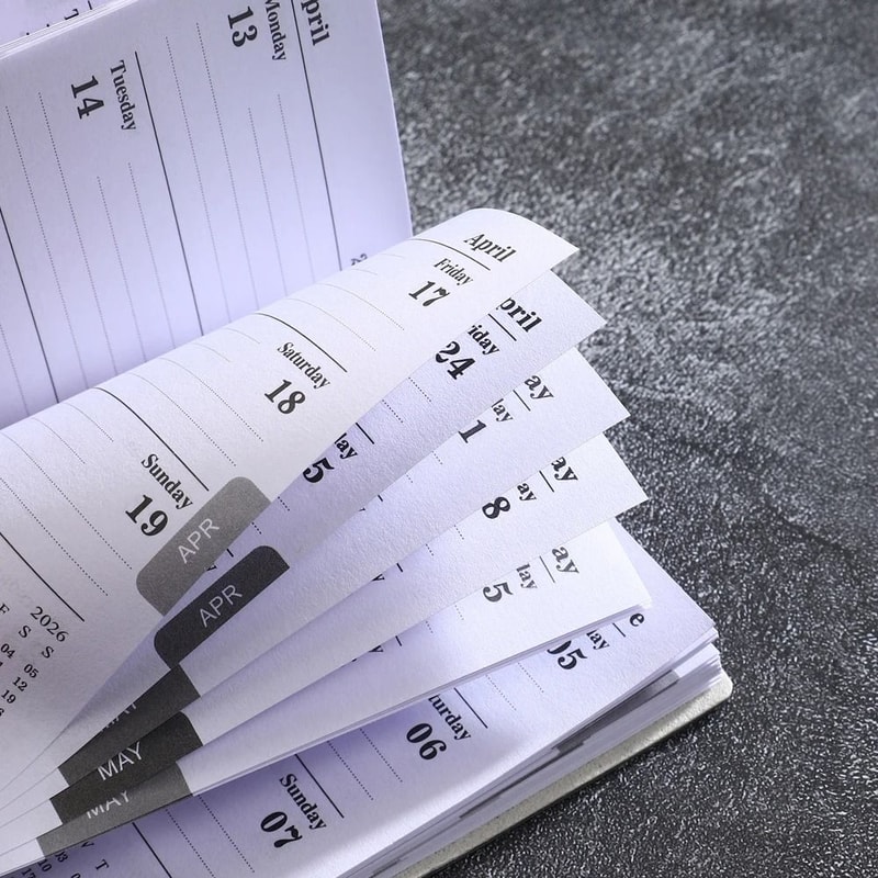 2026 A7 English Pocket Planner Mini Portable Daily Schedule Book 128Page Thin Weekly Calendar 4