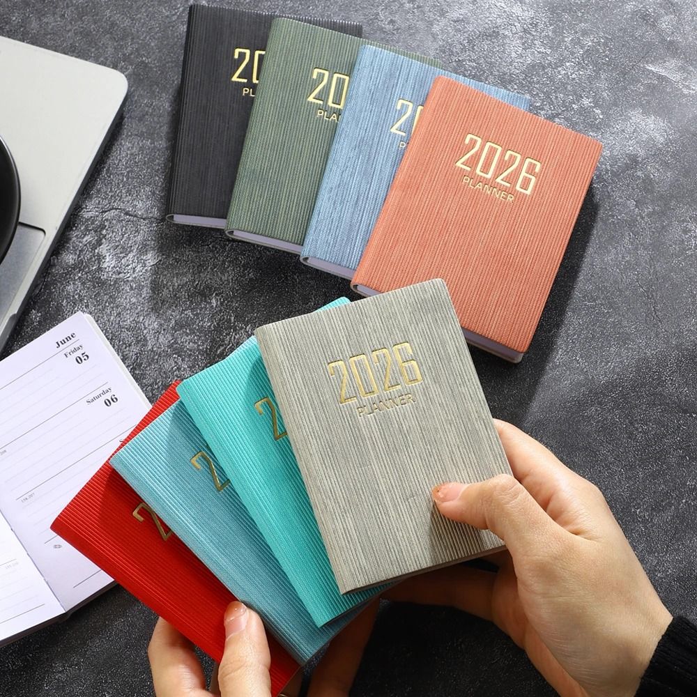 2026 A7 English Pocket Planner Mini Portable Daily Schedule Book 128Page Thin Weekly Calendar 5