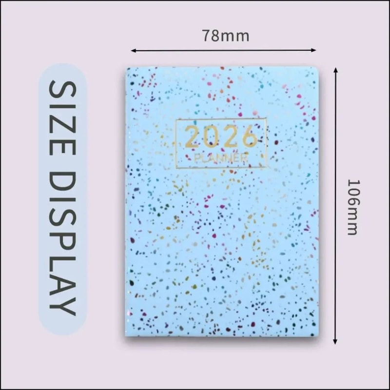 Portable A7 2026 Agenda Book Pocket Weekly Planner Pocket Calendar Appointment Diary 5