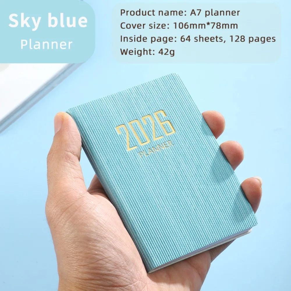 Portable A7 2026 Agenda Book Pocket Weekly Planner Pocket Calendar Appointment Diary 19