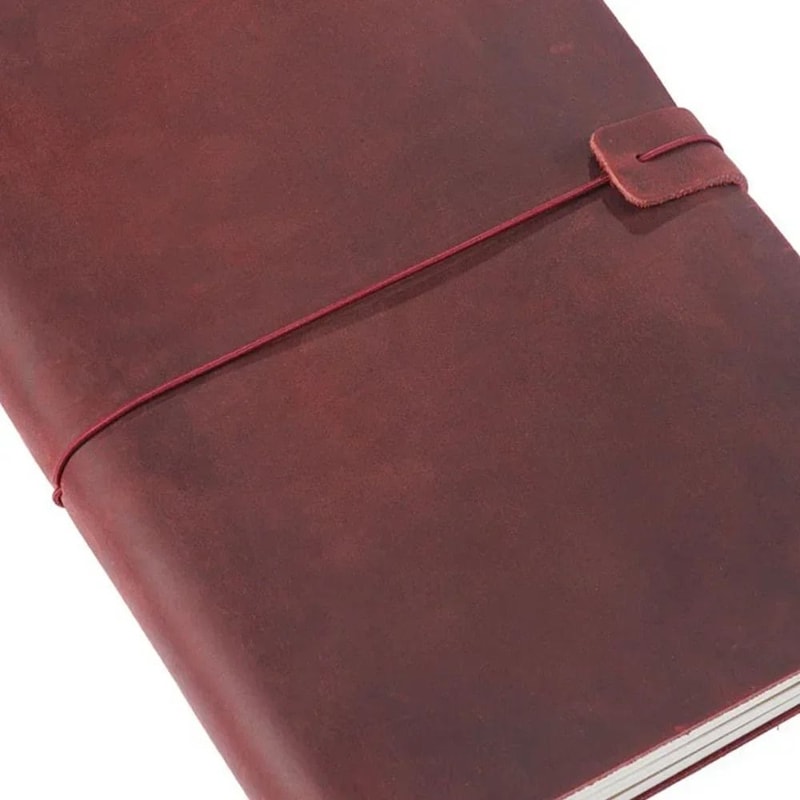 Handmade Genuine Leather Travelers Notebook Retro Cowhide Diary Portable Sketchbook With Custom E 11