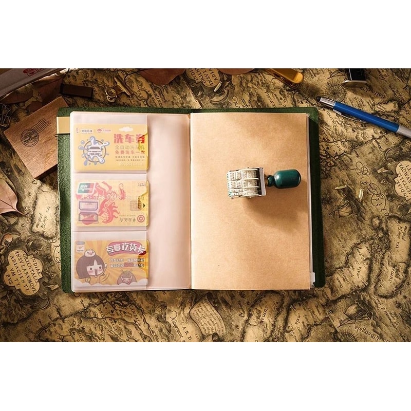 Handmade Genuine Leather Travelers Notebook Retro Cowhide Diary Portable Sketchbook With Custom E 5