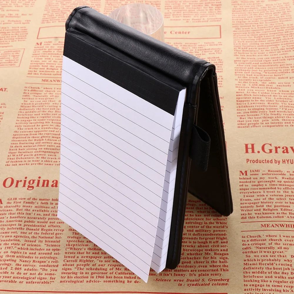 Leather Cover Pocket Planner A7 Mini Notebook Small Business Diary Notepad For Office And School 3