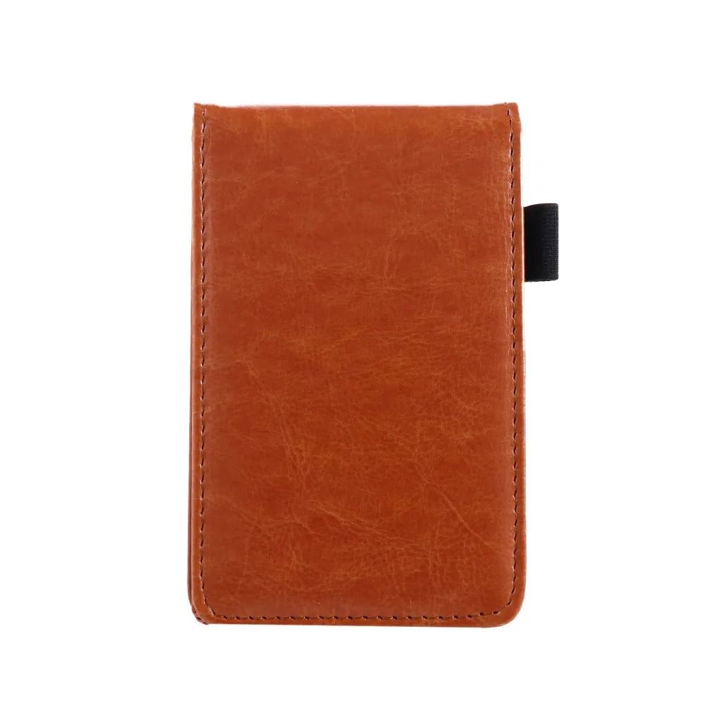 Leather Cover Pocket Planner A7 Mini Notebook Small Business Diary Notepad For Office And School 8