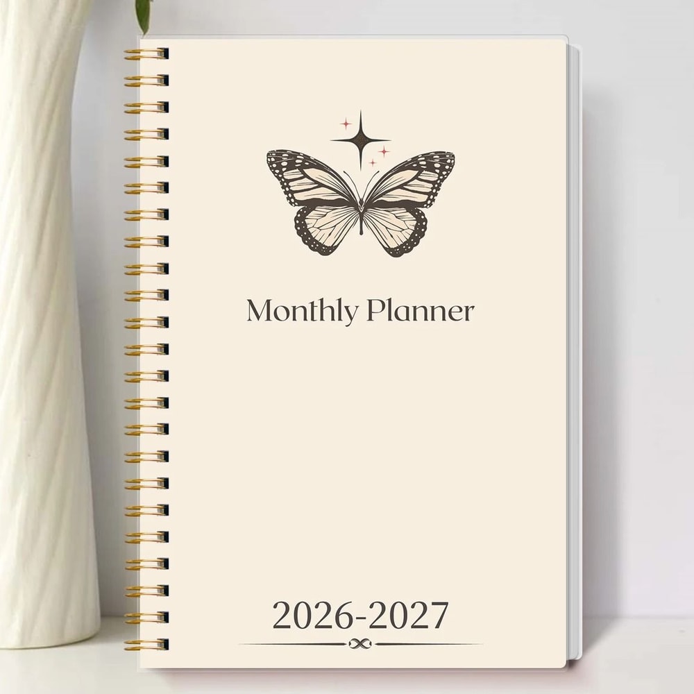 20262027 A5 Weekly Monthly Planner TwoYear Spiral Organizer With Calendar Notes For School And O 4