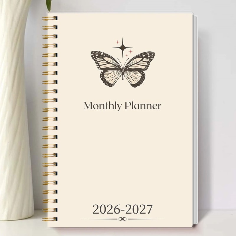 20262027 A5 Weekly Monthly Planner TwoYear Spiral Organizer With Calendar Notes For School And O 4