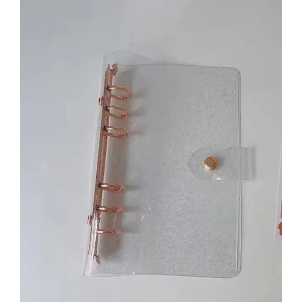 Glitter Rose Golden Binder Notebook Cover A5A6 Bling Bling Glittery Diary Agenda Planner For Schoo 17