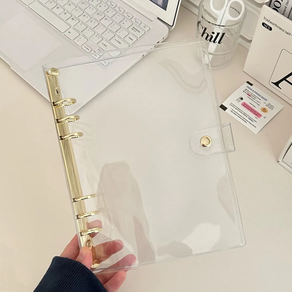 Glitter Rose Golden Binder Notebook Cover A5A6 Bling Bling Glittery Diary Agenda Planner For Schoo 19