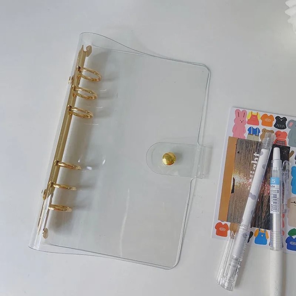 Glitter Rose Golden Binder Notebook Cover A5A6 Bling Bling Glittery Diary Agenda Planner For Schoo 5