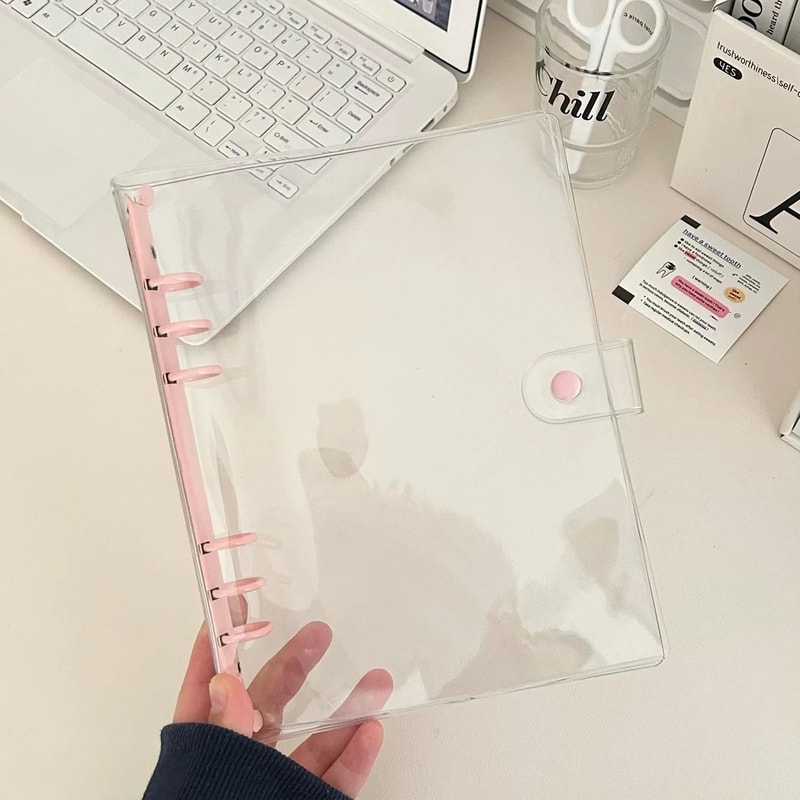 Glitter Rose Golden Binder Notebook Cover A5A6 Bling Bling Glittery Diary Agenda Planner For Schoo 22