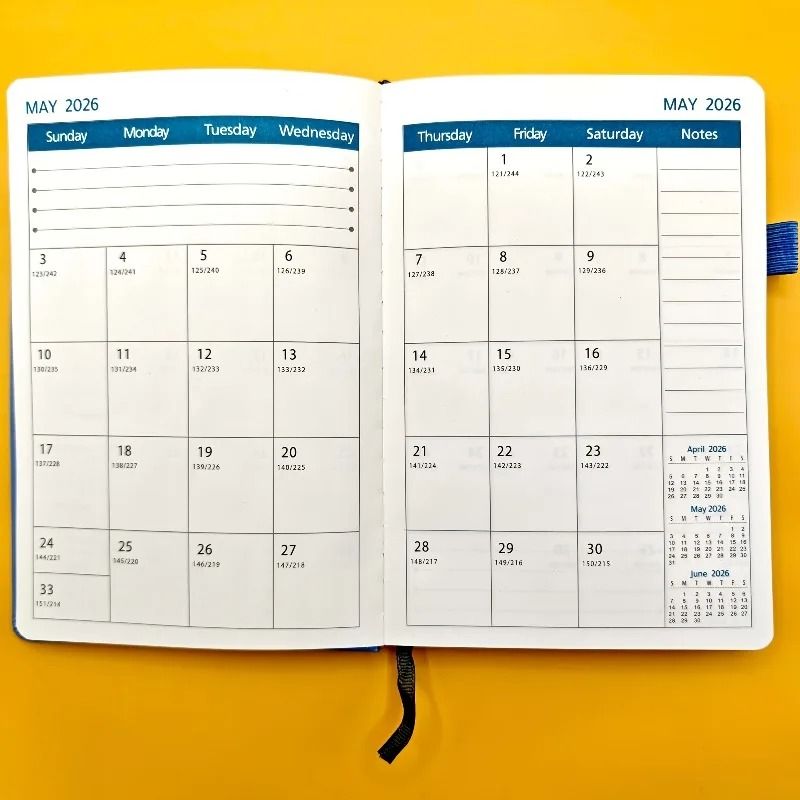 3Year Monthly Planner Calendar 20262028 Minimalist Softcover Diary With Elastic Pen Holder 3
