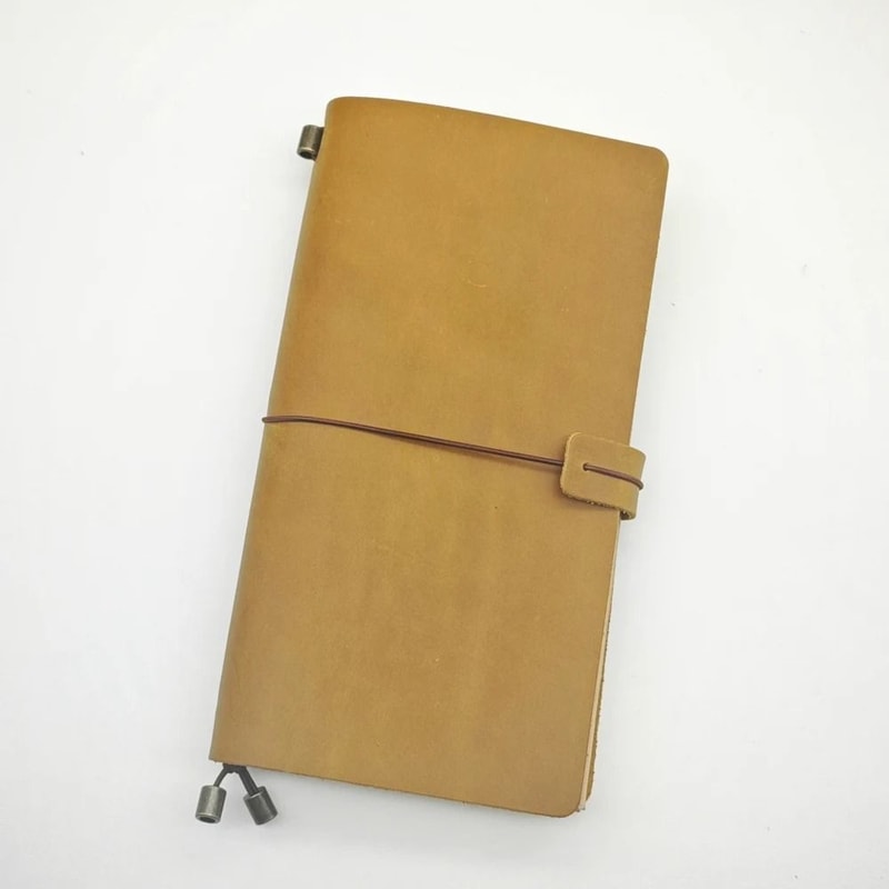 100 Handmade Genuine Leather Travelers Notebook Vintage Cowhide Diary Gift Planner With Free Lett 7