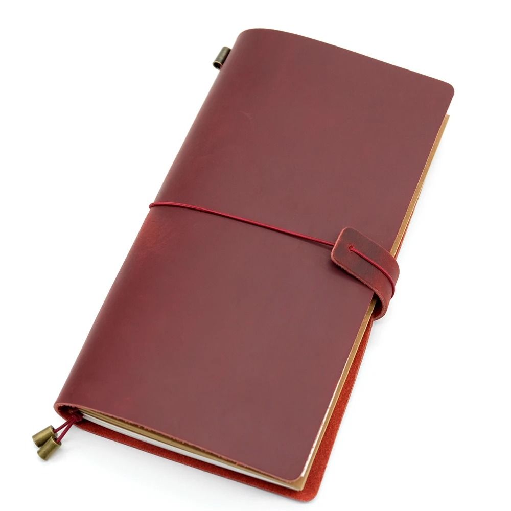 100 Handmade Genuine Leather Travelers Notebook Vintage Cowhide Diary Gift Planner With Free Lett 8