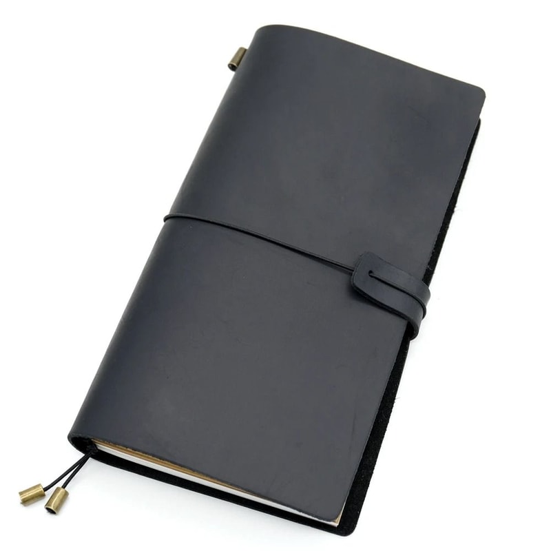 100 Handmade Genuine Leather Travelers Notebook Vintage Cowhide Diary Gift Planner With Free Lett 12