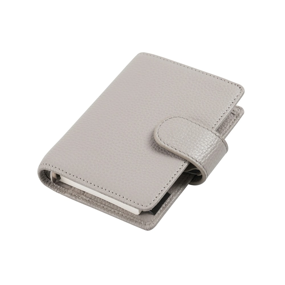 Moterm M5 A8 Mini Rings Planner Pebbled Grain Cowhide 5Hole Leather Organizer Pocket Journey Dia 8
