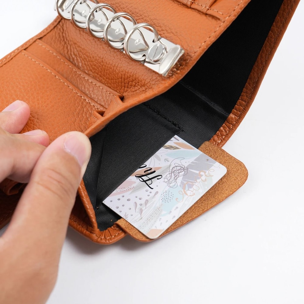 Moterm M5 A8 Mini Rings Planner Pebbled Grain Cowhide 5Hole Leather Organizer Pocket Journey Dia 3