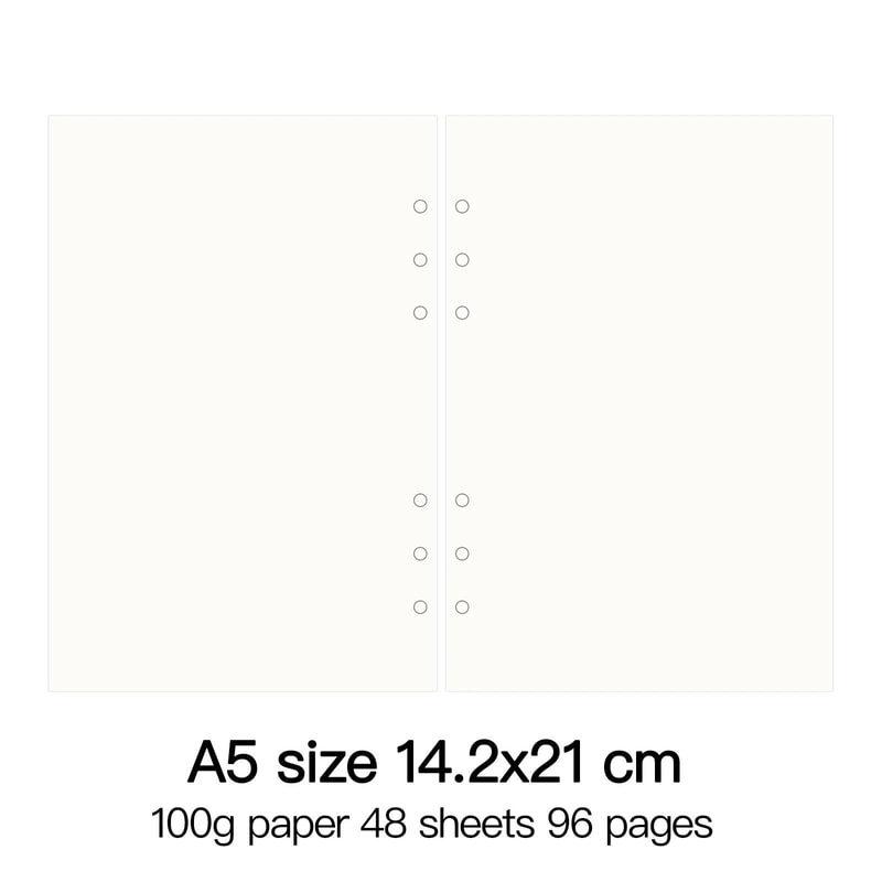 HighQuality Ring Binder Notebook Refills 100g Premium Paper Inserts For A5 A6 A7 And A8 Planner Co 2