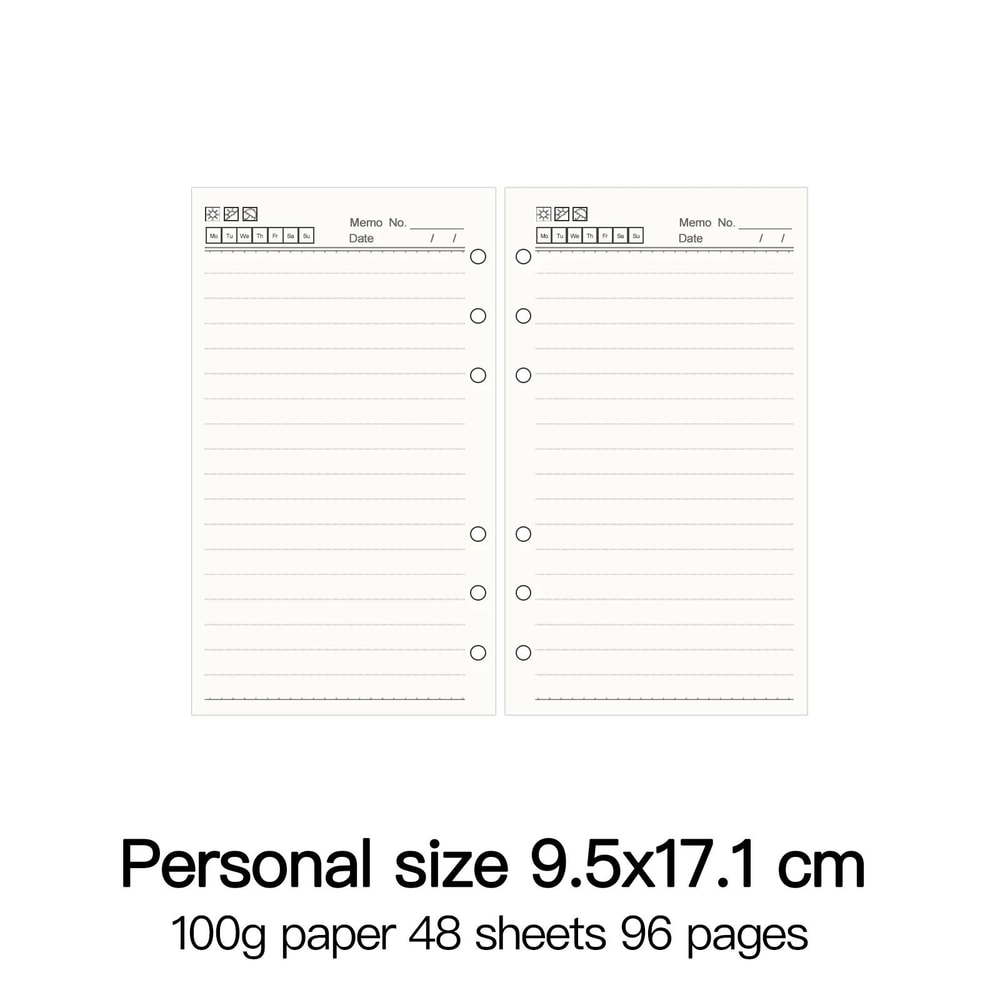 HighQuality Ring Binder Notebook Refills 100g Premium Paper Inserts For A5 A6 A7 And A8 Planner Co 8