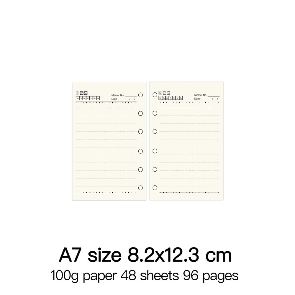HighQuality Ring Binder Notebook Refills 100g Premium Paper Inserts For A5 A6 A7 And A8 Planner Co 17