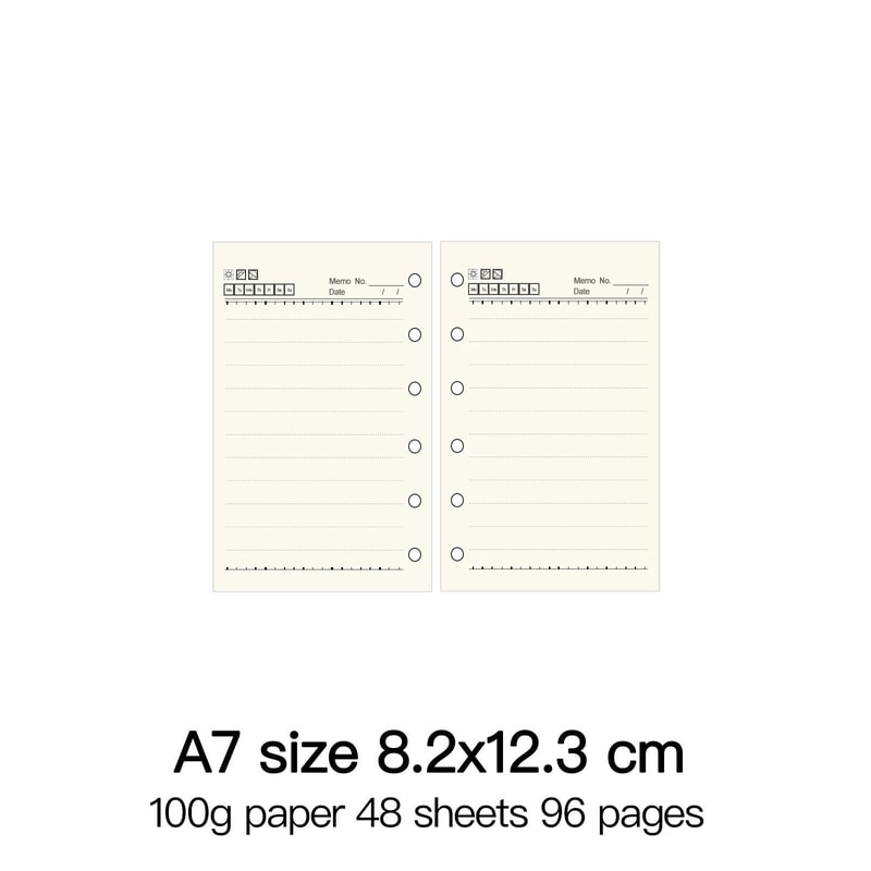 HighQuality Ring Binder Notebook Refills 100g Premium Paper Inserts For A5 A6 A7 And A8 Planner Co 17